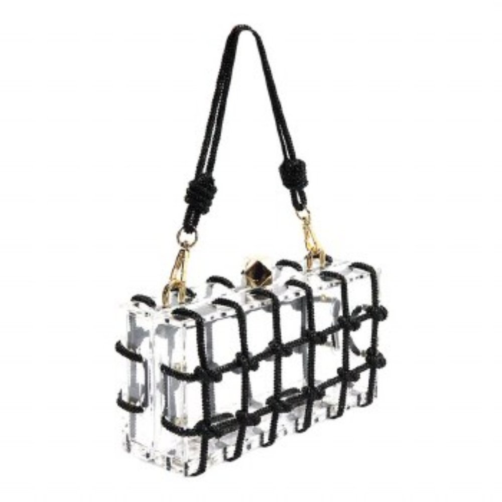 Luxe Acrylic Clutch - Rope Handled Beauty"